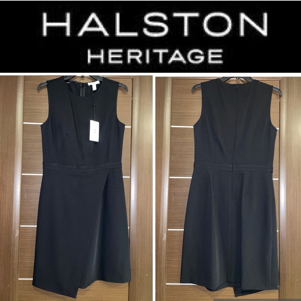 *NWT👗Halston Heritage Black Slit Dress Size XS👗